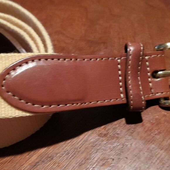 Torino European Ribbed Surcingle Camel Belt 44 - Picture 3 of 9